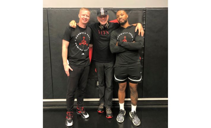 Dave with Damian Lillard and Phil Beckner 